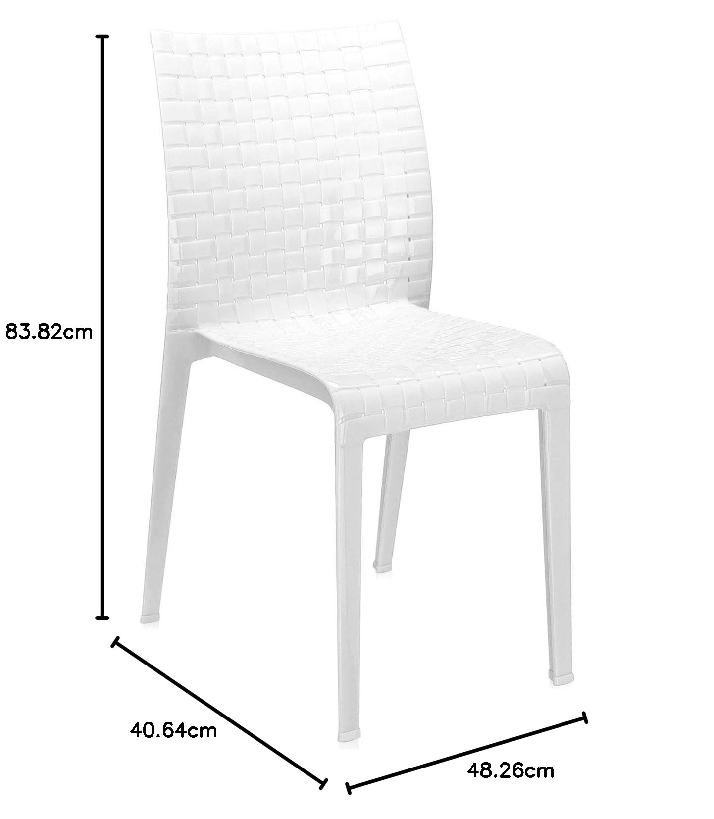 Amazon｜Kartell ダイニングチェア グロッシーホワイト W41/D50/H85